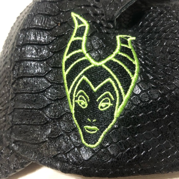 Disney Villains Maleficient Black Dragon Scaled Dad/Baseball Cap Hat with Horns - Picture 6 of 9